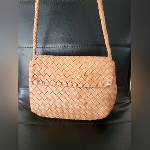 Loeffler Randall Woven shoulder Bag in Tan